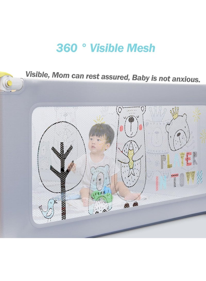 TAPIT Baby Playpen 180x200cm Fold Down Safety Playpen for Toddlers Extra Large & Reliable Play Center for Infants with Anti-Slip Suckers and Super Soft Breathable Mesh (No mat) - Image 2